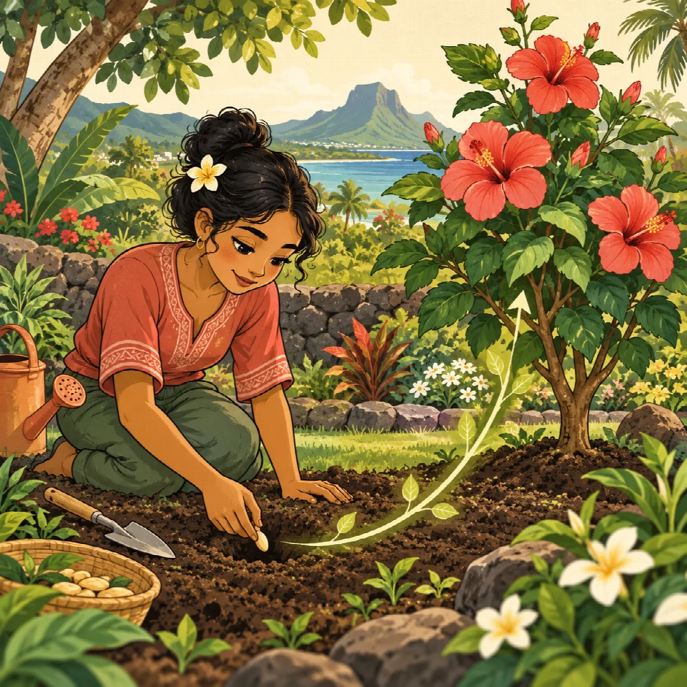 Illustration about planting seeds and thoughtful actions